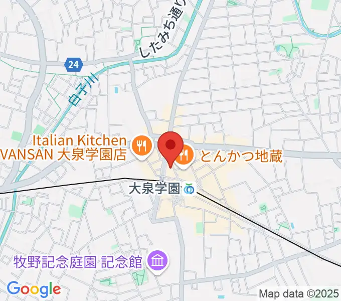 大泉学園ゆめりあホールの地図