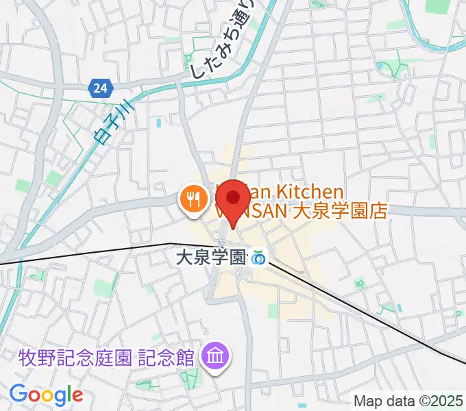 大泉学園ゆめりあホールの地図