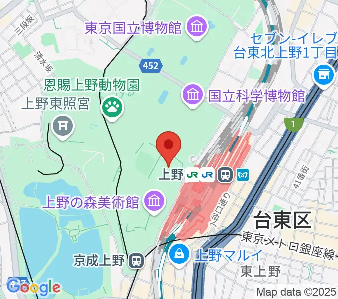 東京文化会館の地図