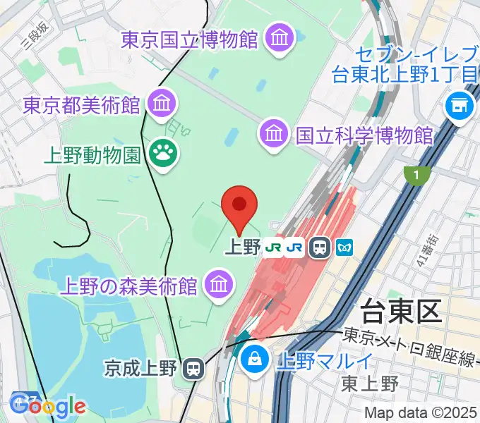 東京文化会館の地図