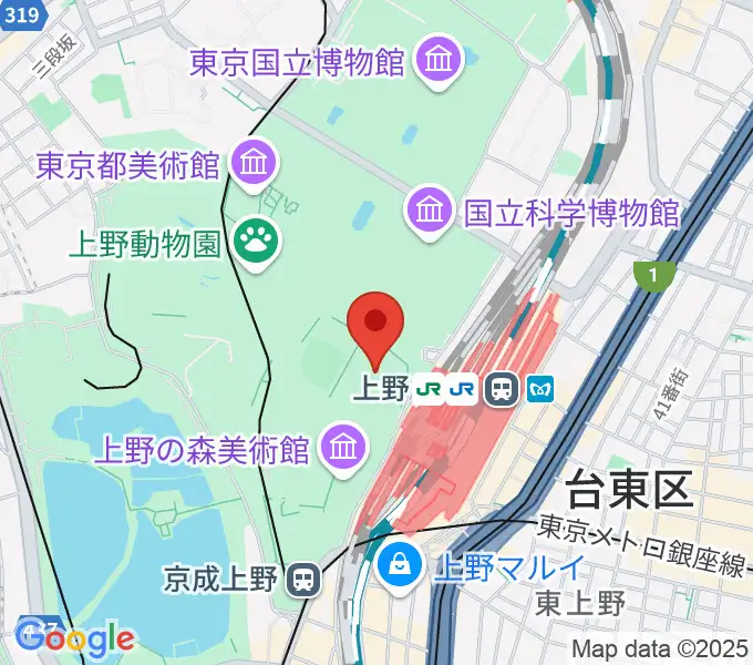 東京文化会館の地図