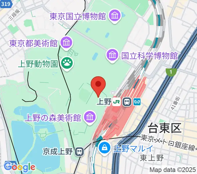 東京文化会館の地図