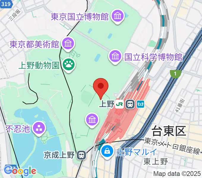 東京文化会館の地図