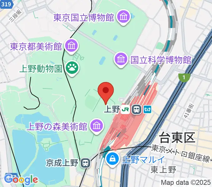 東京文化会館の地図