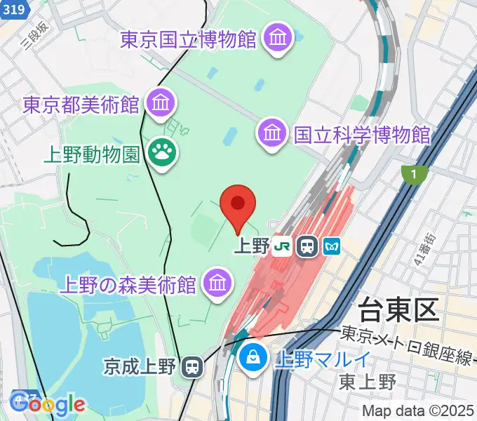 東京文化会館の地図