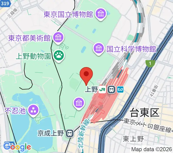 東京文化会館の地図