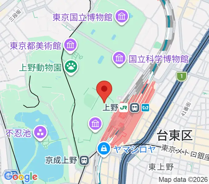 東京文化会館の地図