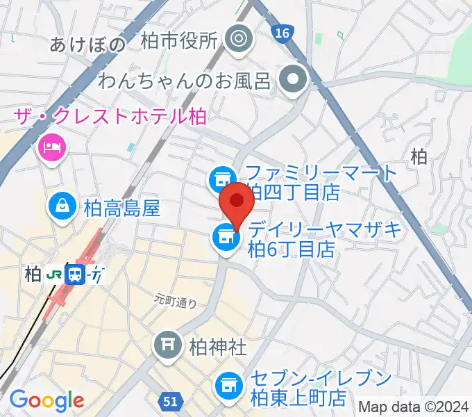 アミュゼ柏の地図