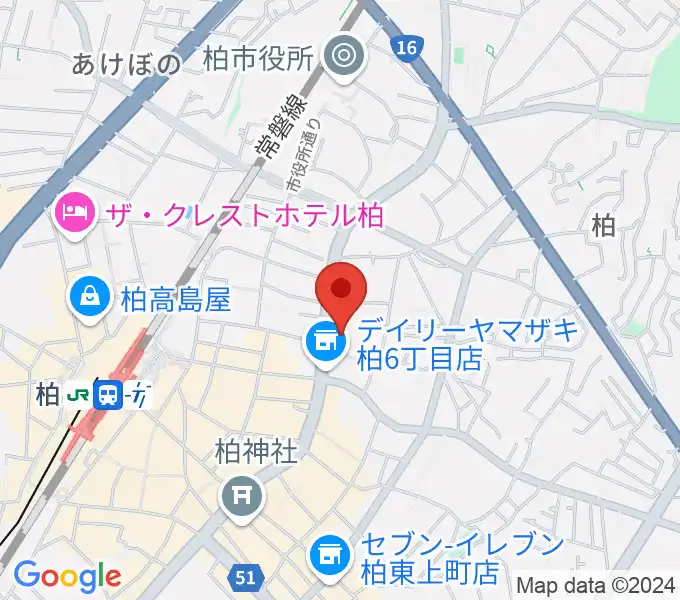 アミュゼ柏の地図