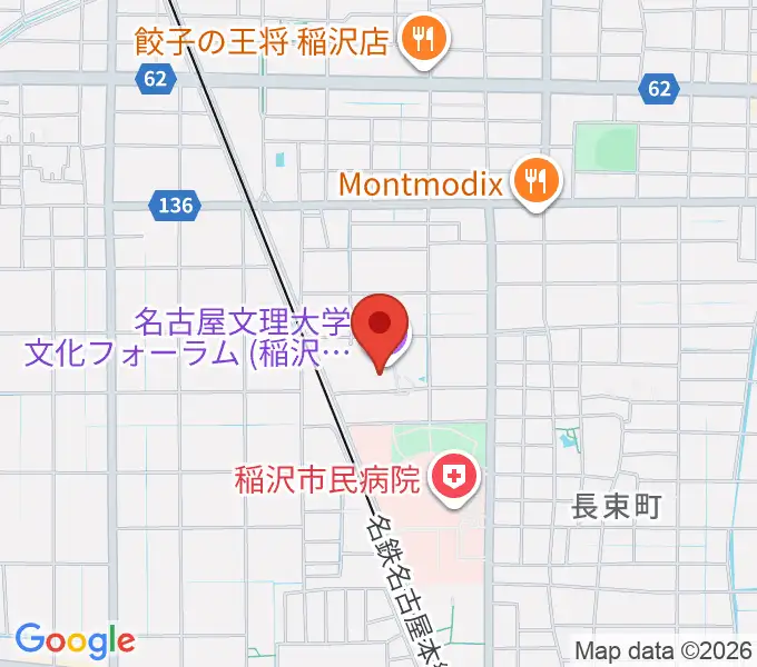名古屋文理大学文化フォーラムの地図
