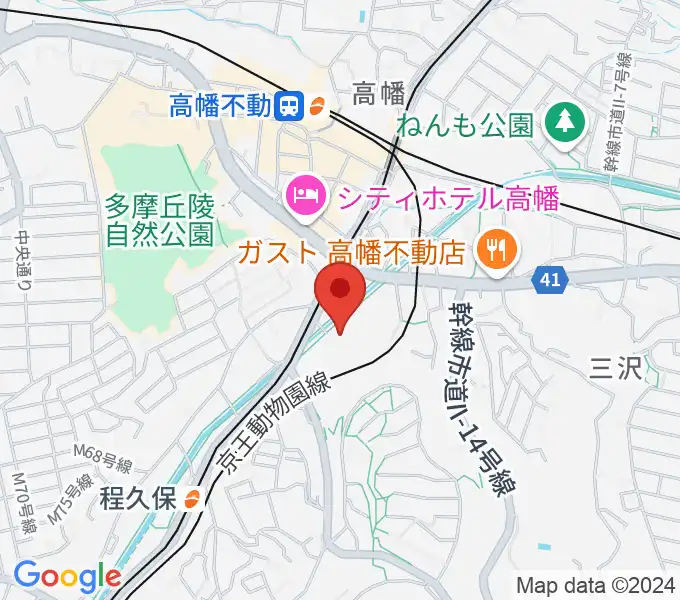 七生公会堂の地図