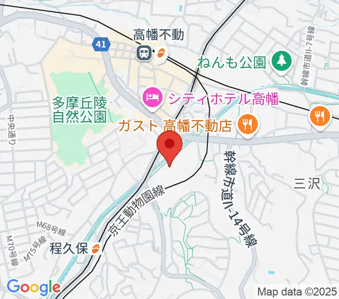七生公会堂の地図