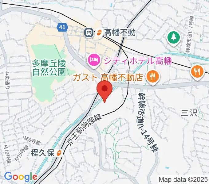 七生公会堂の地図