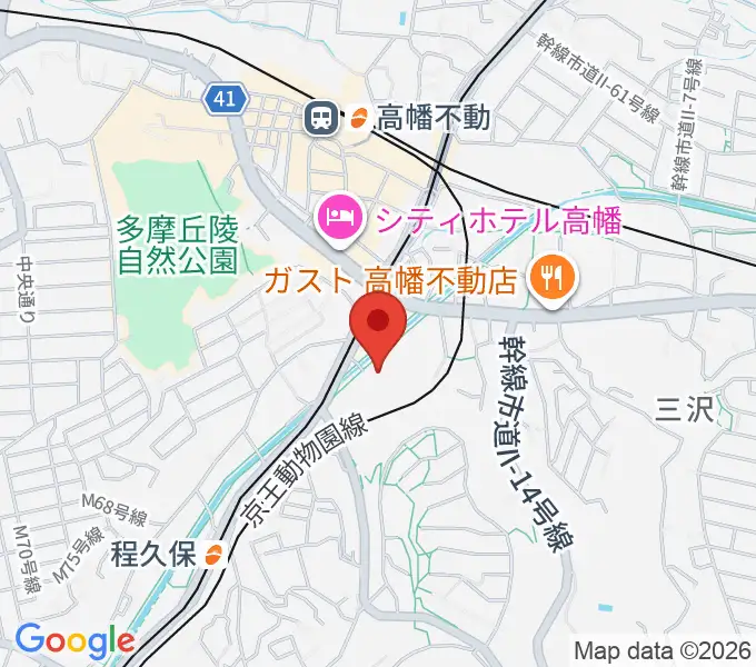 七生公会堂の地図