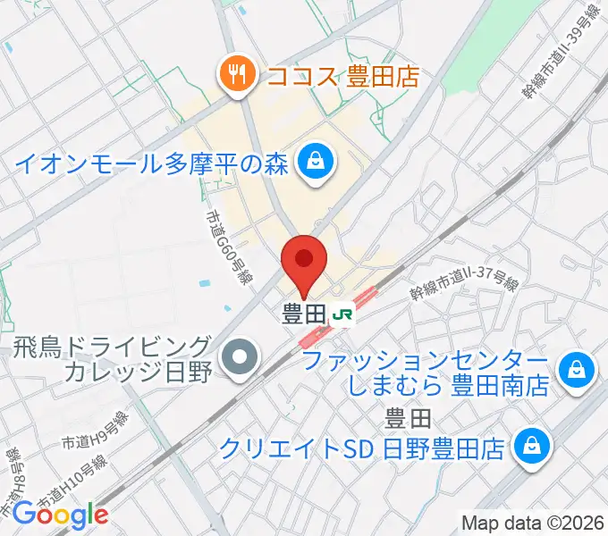 ひの市民活動支援センターの地図