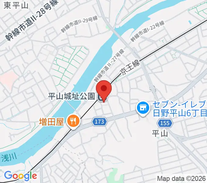 日野市平山交流センターの地図