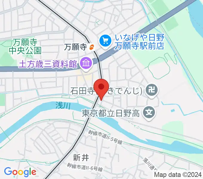 日野市東部会館の地図