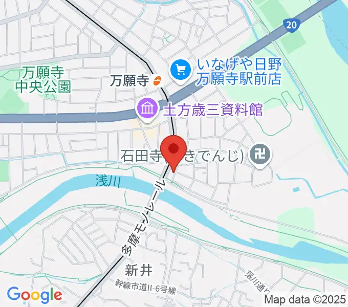 日野市東部会館の地図