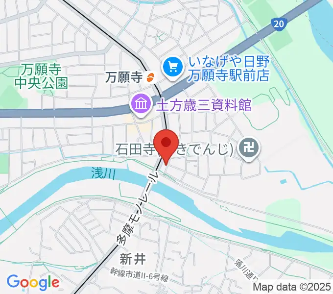 日野市東部会館の地図