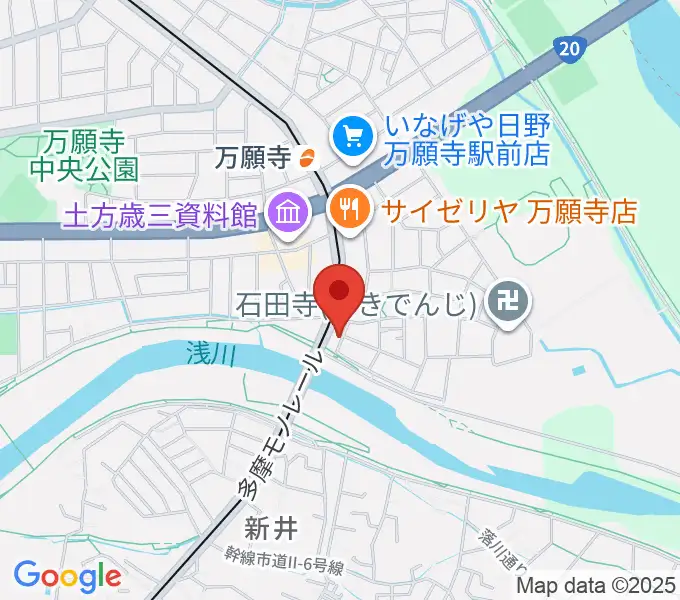 日野市東部会館の地図