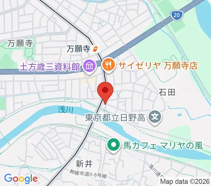 日野市東部会館の地図