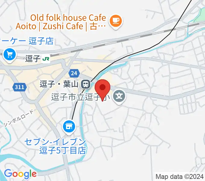 逗子文化プラザホールの地図