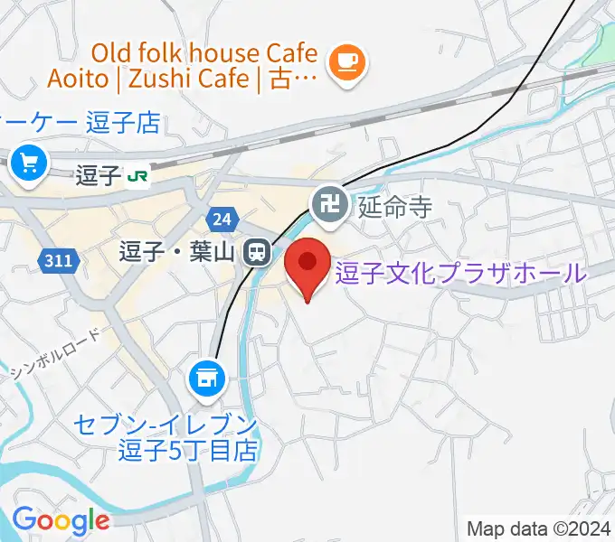 逗子文化プラザホールの地図