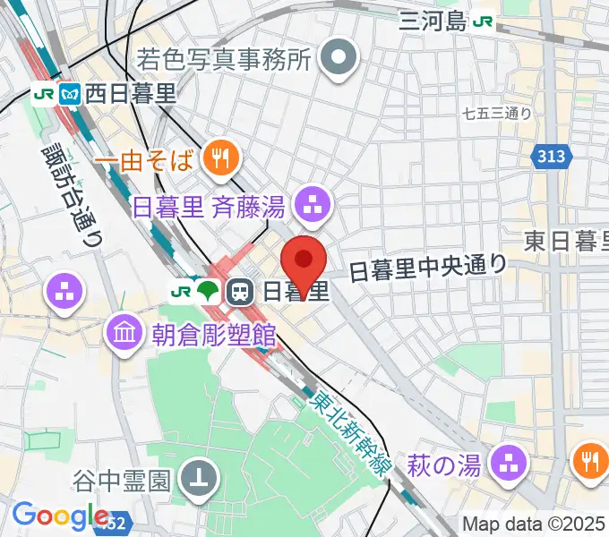 日暮里サニーホールの地図