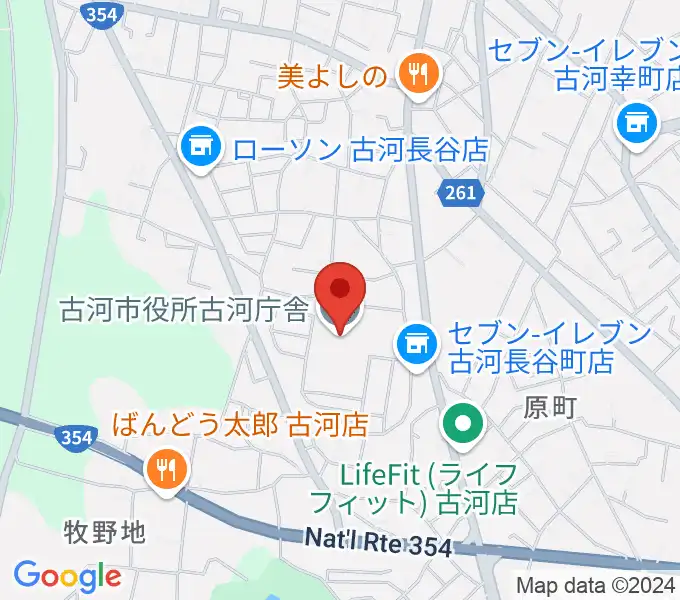 スペースＵ古河の地図