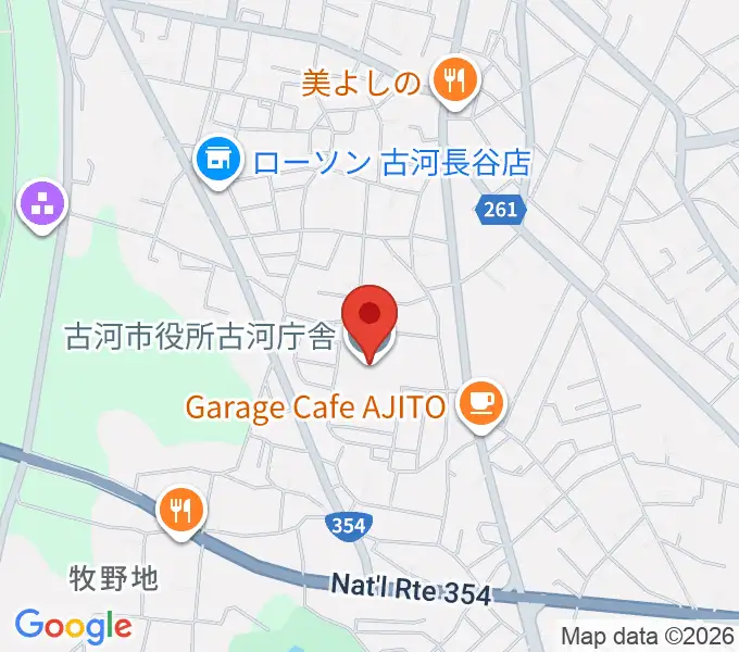 スペースＵ古河の地図
