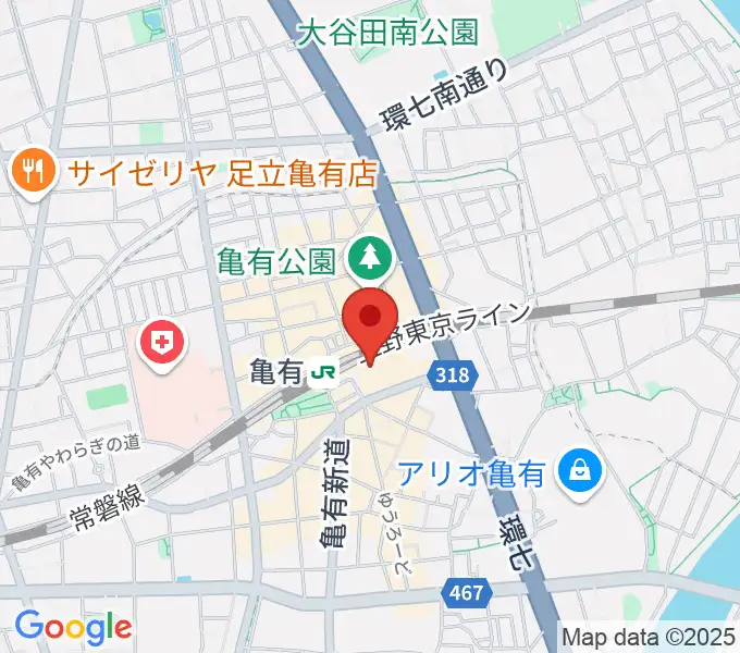 かめありリリオホールの地図