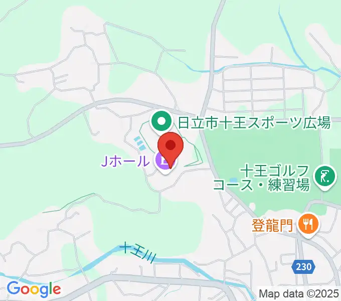 ゆうゆう十王・Jホールの地図