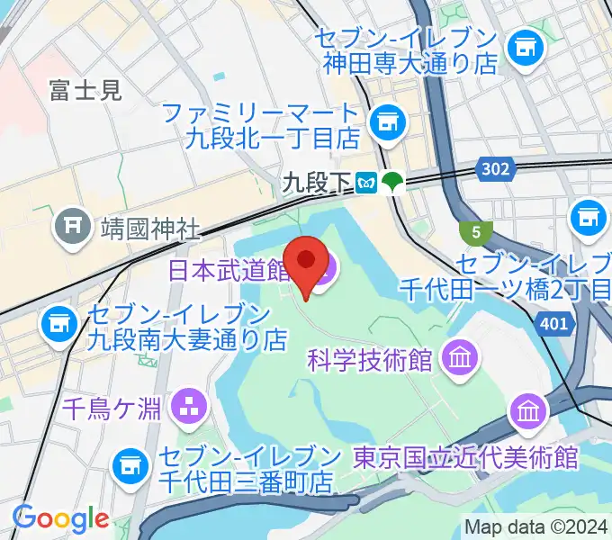 日本武道館の地図