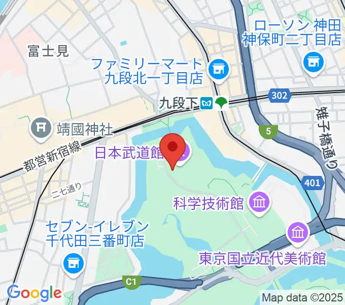 日本武道館の地図