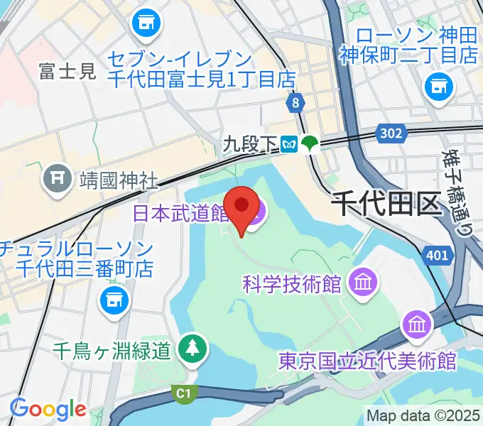 日本武道館の地図