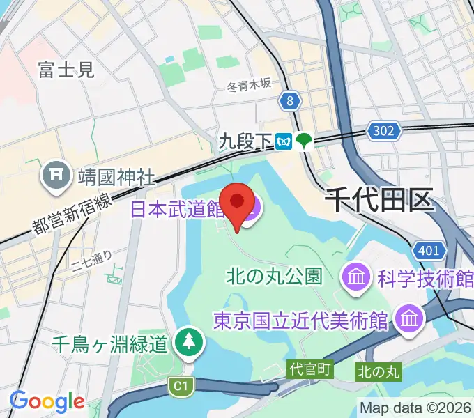 日本武道館の地図