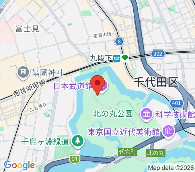 日本武道館の地図