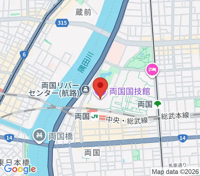 両国国技館の地図