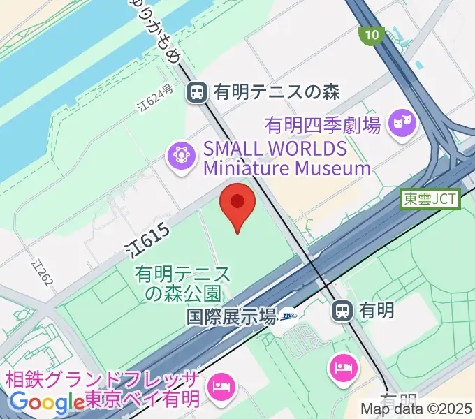 有明コロシアムの地図