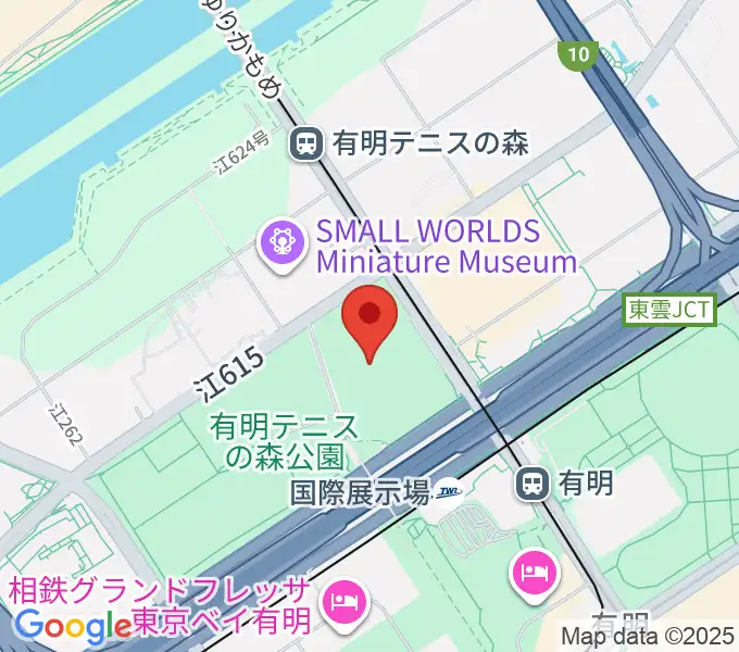 有明コロシアムの地図