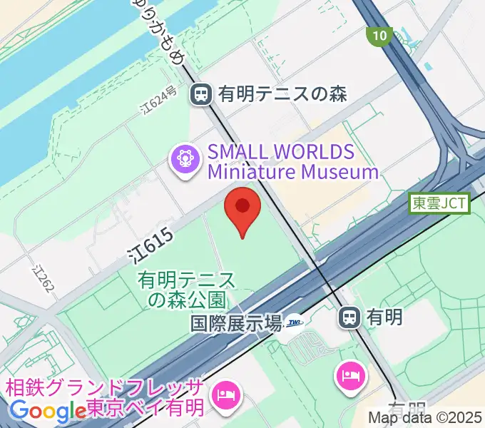 有明コロシアムの地図