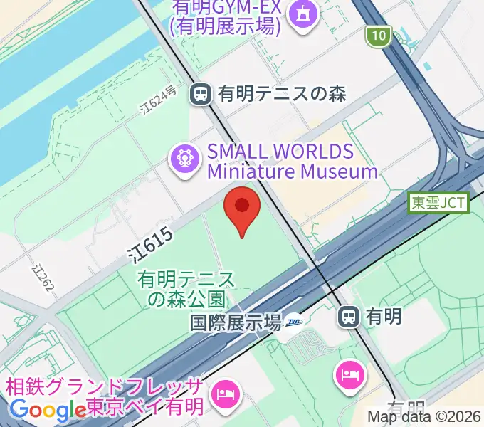 有明コロシアムの地図