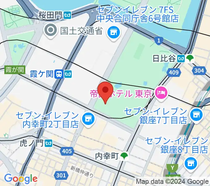 日比谷公園大音楽堂（日比谷野音）の地図