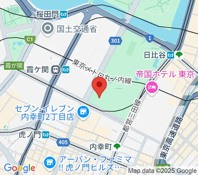 日比谷野音の地図