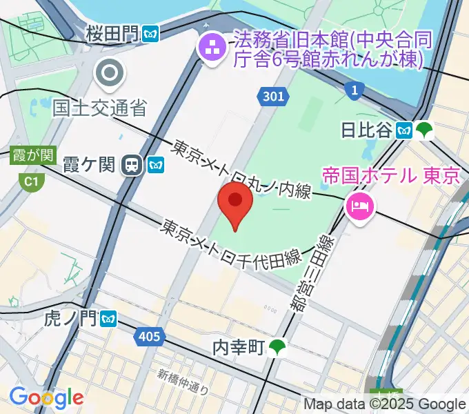 日比谷野音の地図