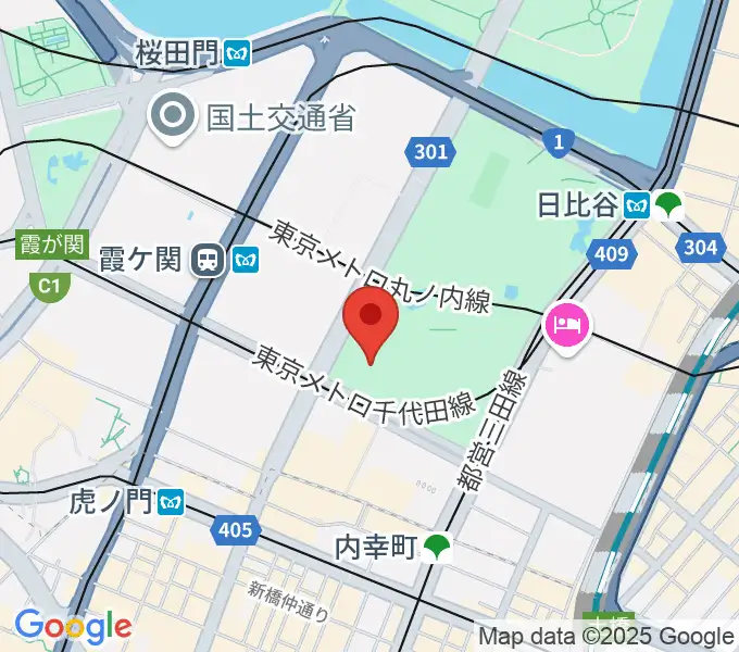 日比谷野音の地図