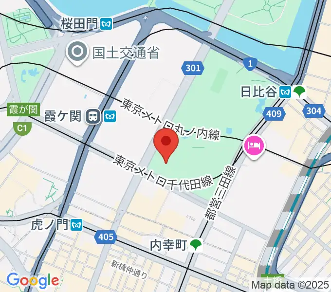 日比谷野音の地図