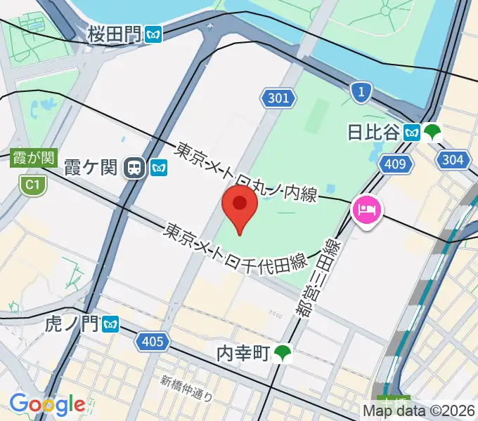 日比谷野音の地図