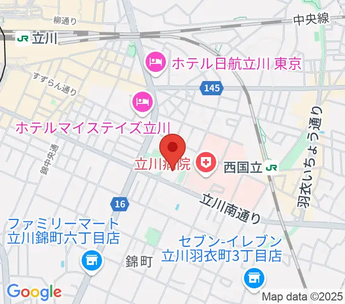 たましんRISURUホールの地図
