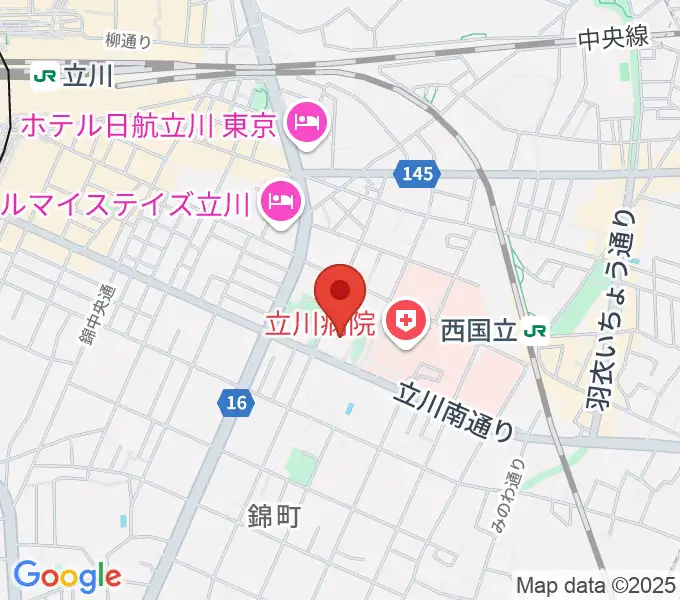 たましんRISURUホールの地図